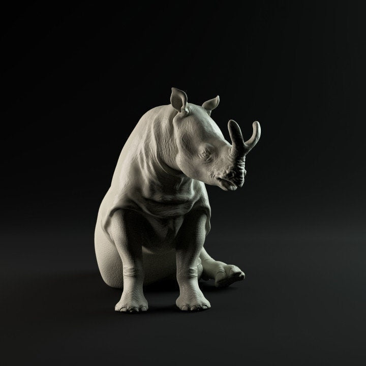 Megacerops/Brontotherium sitting - Dino and Dog Miniatures