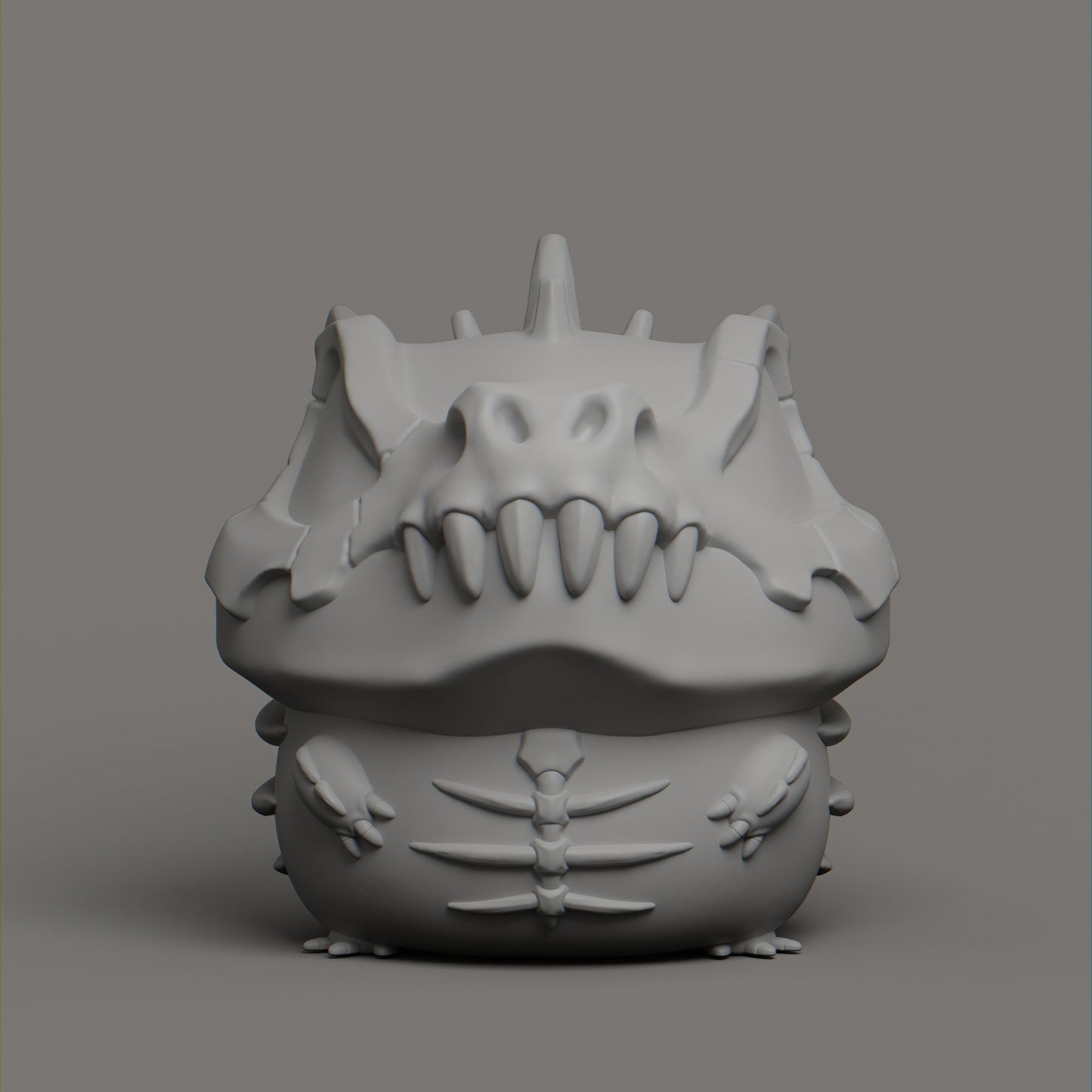 Skullii - UNPAINTED - Grumpii Art Toy