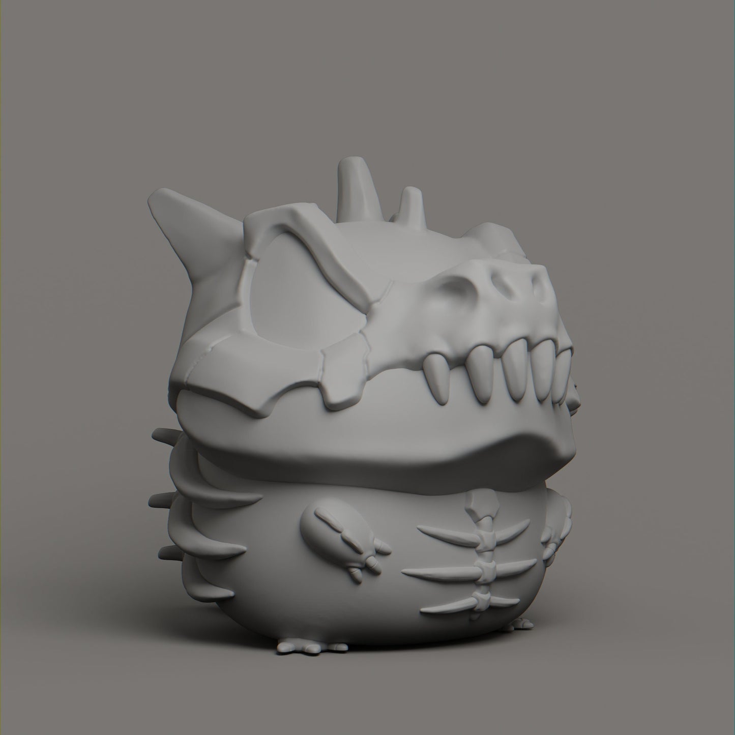 Skullii - UNPAINTED - Grumpii Art Toy
