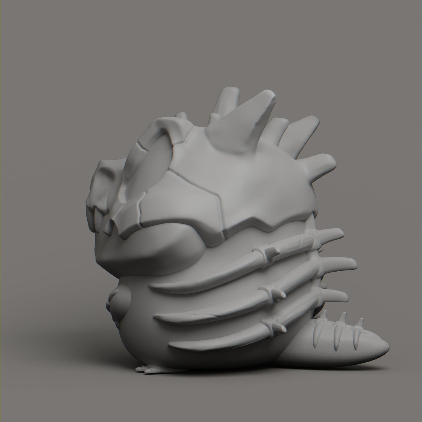 Skullii - UNPAINTED - Grumpii Art Toy