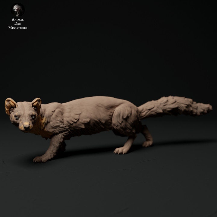 Pine Marten - UNPAINTED 3D Resin Figure - Animal Den Miniatures