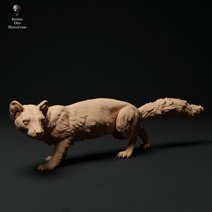 Pine Marten - UNPAINTED 3D Resin Figure - Animal Den Miniatures