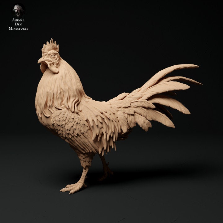 Roosters - UNPAINTED - Animal Den Miniatures