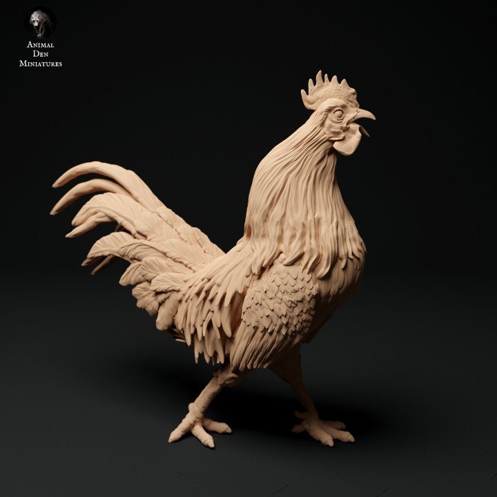 Roosters - UNPAINTED - Animal Den Miniatures