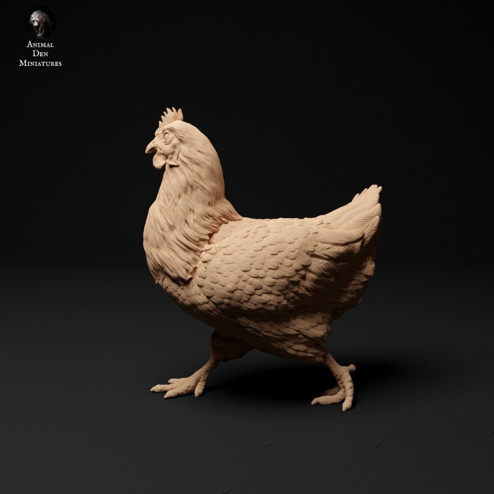 Chickens - UNPAINTED - Animal Den Miniatures