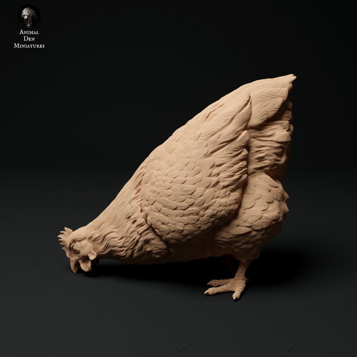 Chickens - UNPAINTED - Animal Den Miniatures