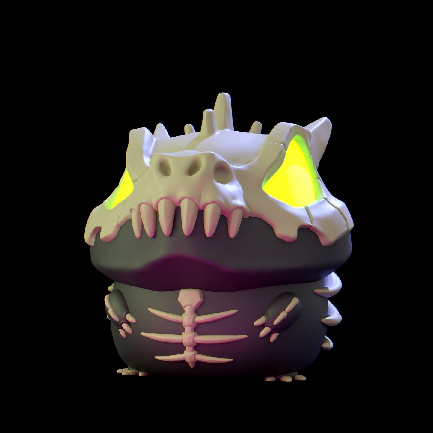 Skullii - UNPAINTED - Grumpii Art Toy