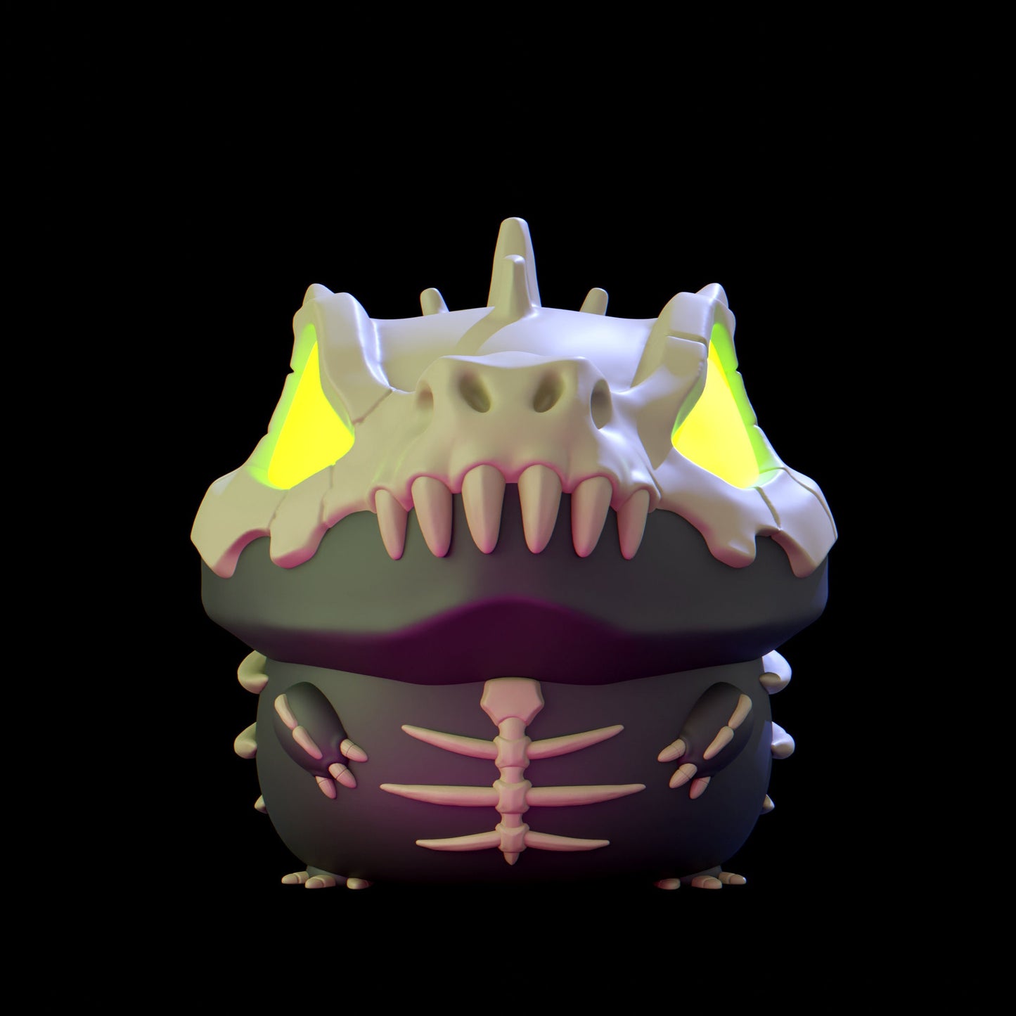 Skullii - UNPAINTED - Grumpii Art Toy