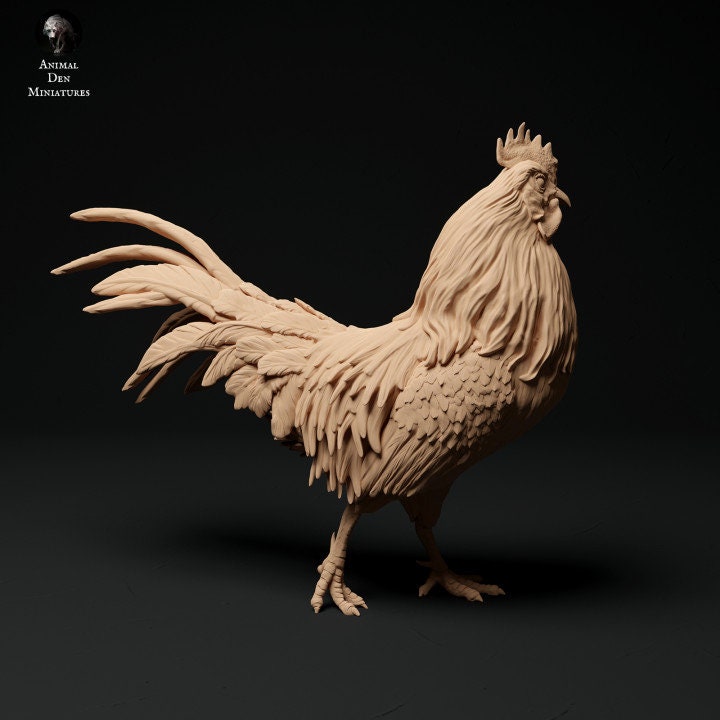 Roosters - UNPAINTED - Animal Den Miniatures
