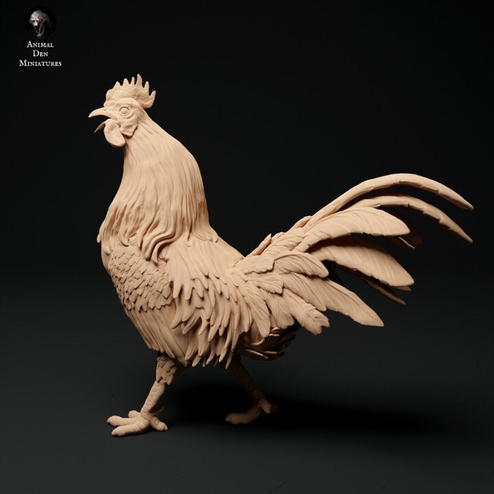 Roosters - UNPAINTED - Animal Den Miniatures