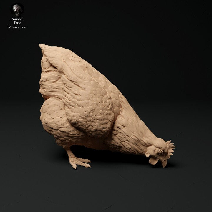 Chickens - UNPAINTED - Animal Den Miniatures