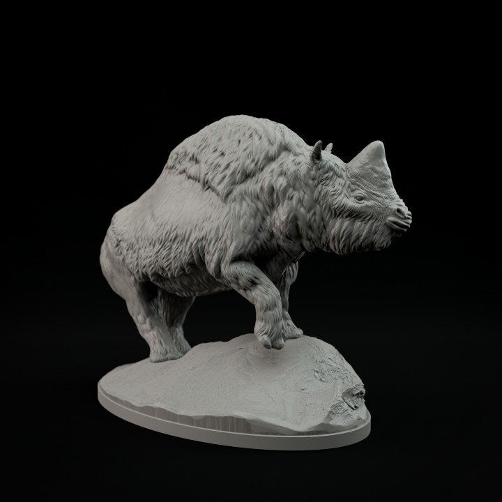Elasmotherium Standing - UNPAINTED - Dino and Dog Miniatures