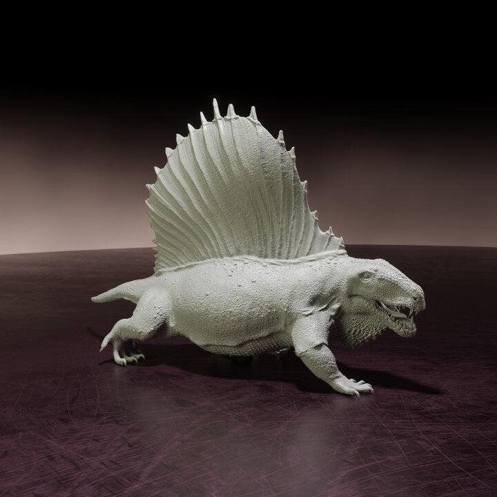 Dimetrodon Walking - Dino and Dog Miniatures