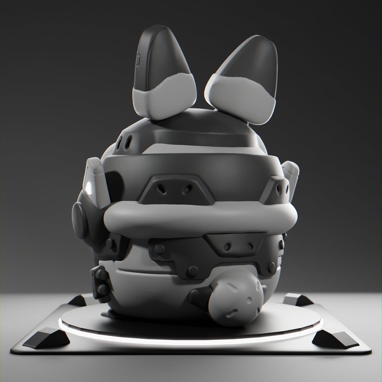 Bunnii - UNPAINTED - Grumpii Art Toy