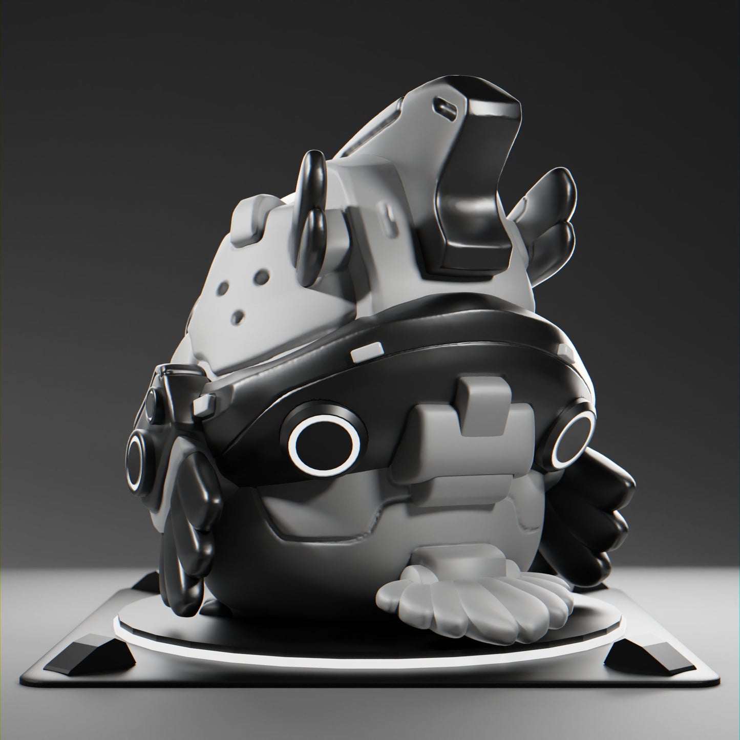 Crowii - UNPAINTED - Grumpii Art Toy