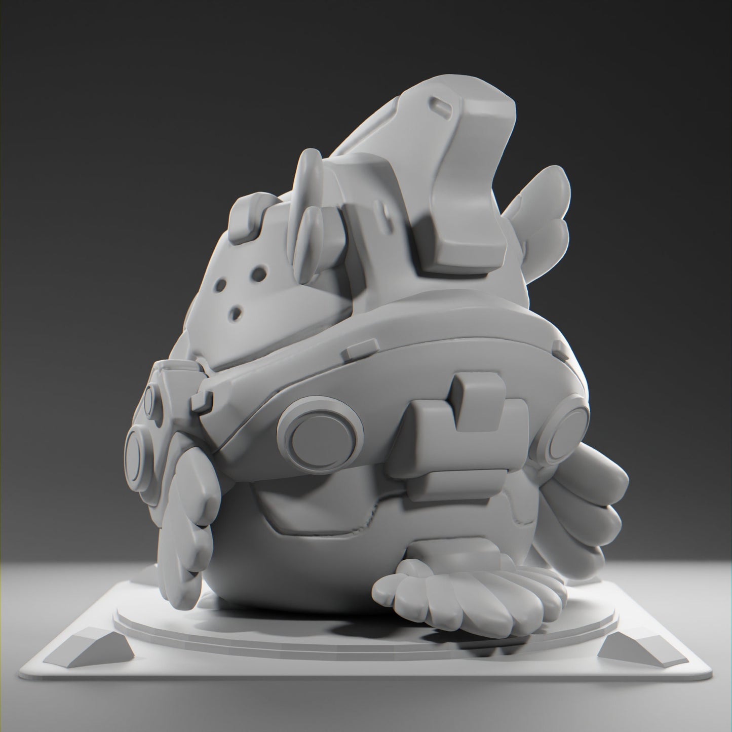 Crowii - UNPAINTED - Grumpii Art Toy