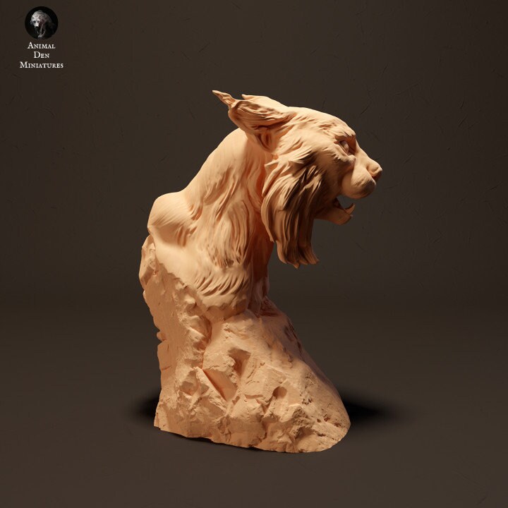Iberian Lynx Bust - Animal Den Miniatures