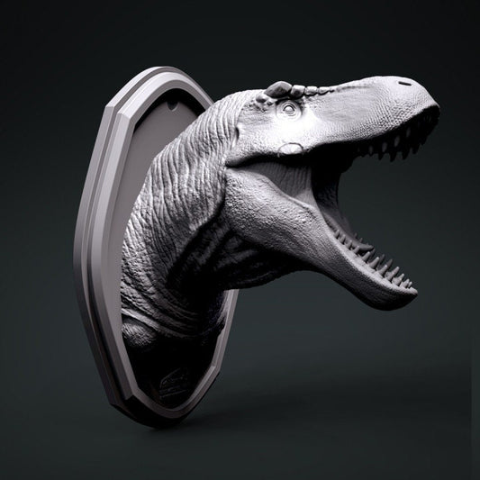 Trex Hunting Trophy - UNPAINTED - Clynche Art