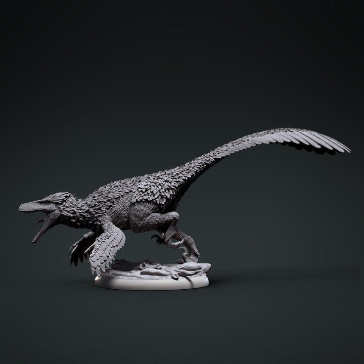 Utahraptor Feathered - Primitive War - UNPAINTED - Clynche Art