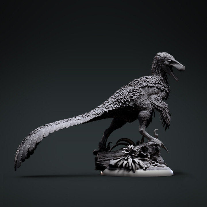 Utahraptor Feathered - Primitive War - UNPAINTED - Clynche Art