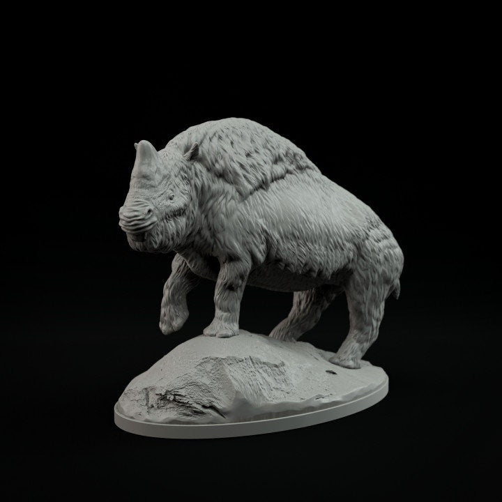 Elasmotherium Standing - UNPAINTED - Dino and Dog Miniatures
