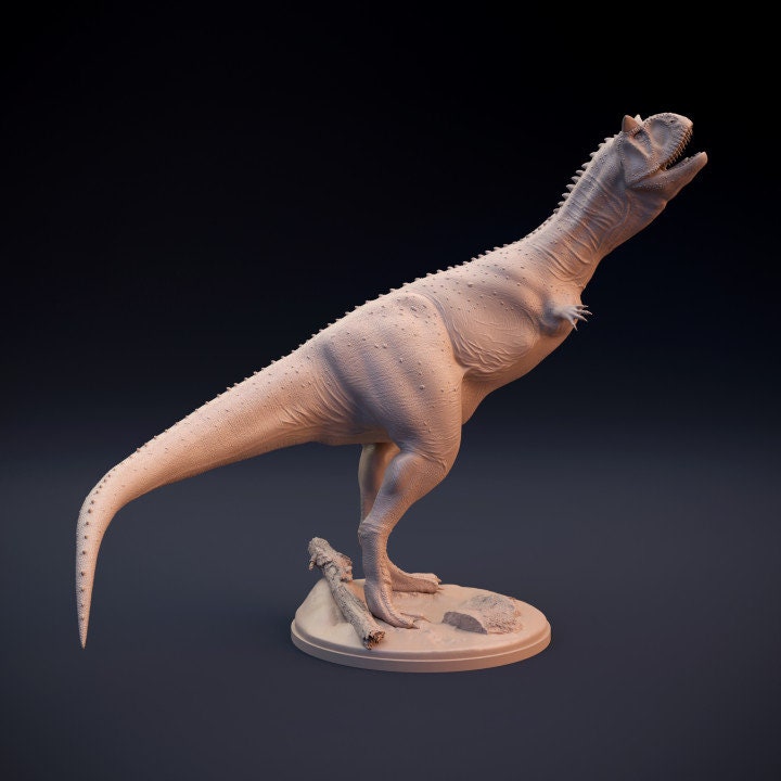 Carnotaurus Courtship Dance - UNPAINTED - Dino and Dog Miniatures