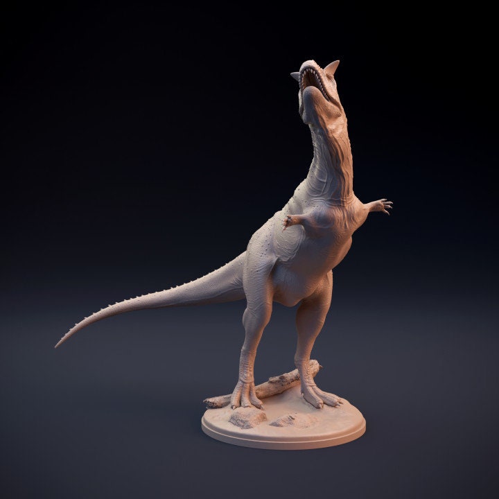 Carnotaurus Courtship Dance - UNPAINTED - Dino and Dog Miniatures
