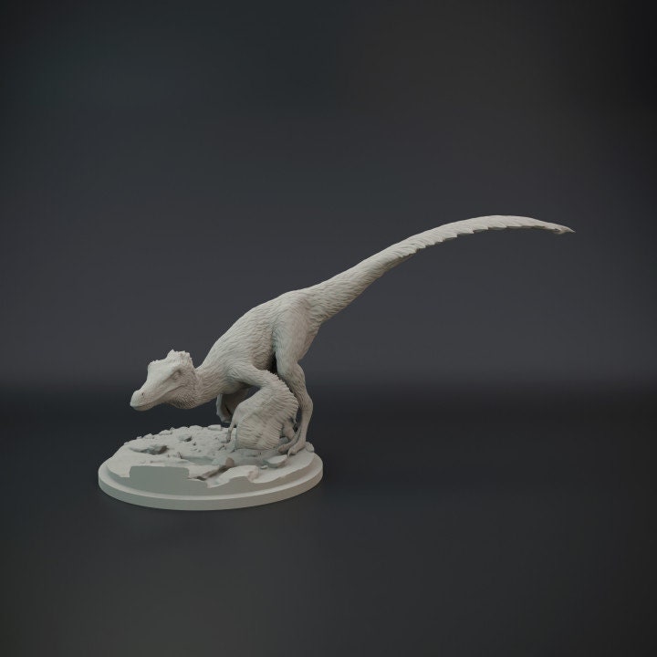 Velociraptor Mongolianensis Sniffing- UNPAINTED - Dino and Dog Miniatures