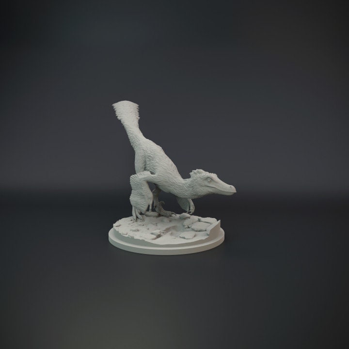 Velociraptor Mongolianensis Sniffing- UNPAINTED - Dino and Dog Miniatures