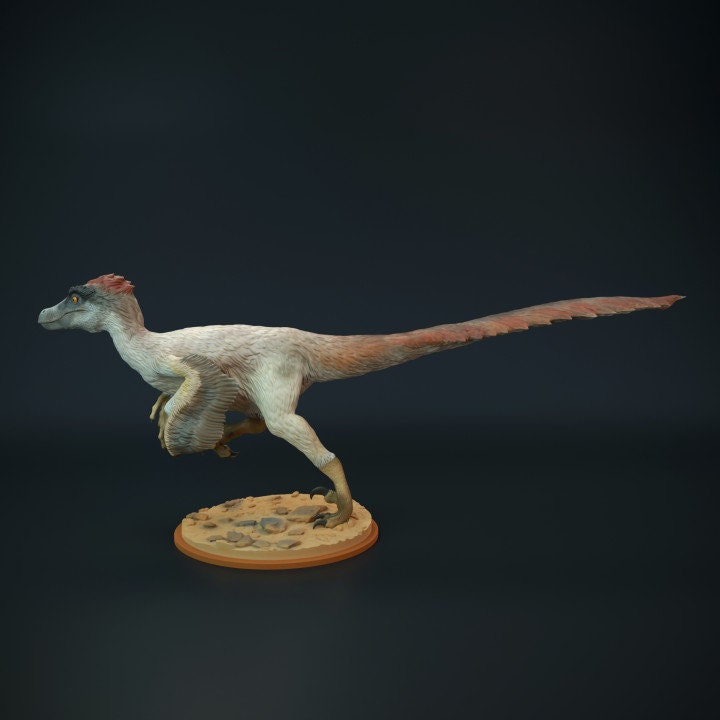 Velociraptor Mongolianensis Running- UNPAINTED - Dino and Dog Miniatures