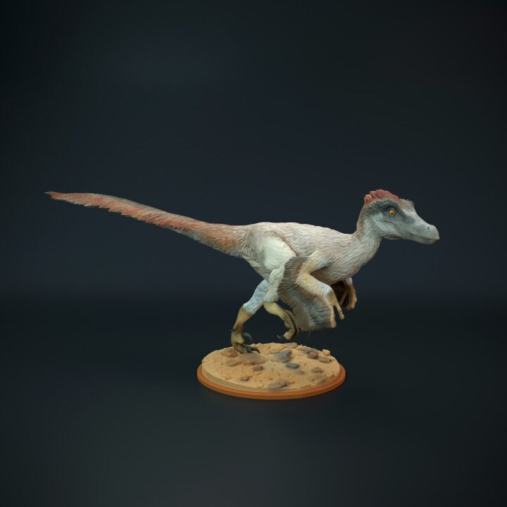 Velociraptor Mongolianensis Running- UNPAINTED - Dino and Dog Miniatures