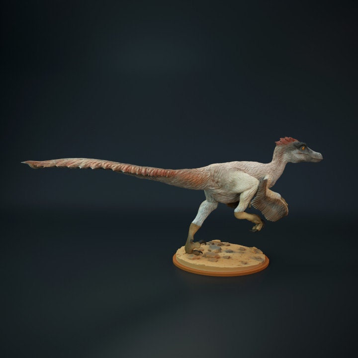 Velociraptor Mongolianensis Running- UNPAINTED - Dino and Dog Miniatures