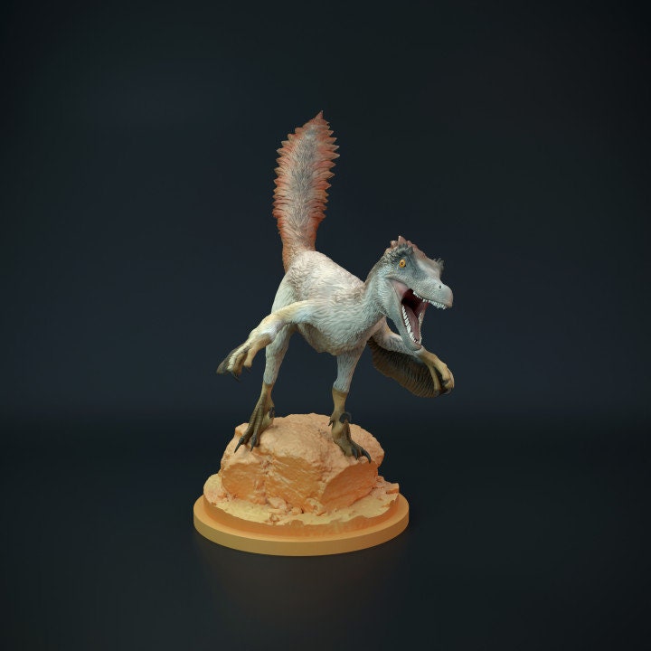 Velociraptor Mongolianensis Scare- UNPAINTED - Dino and Dog Miniatures