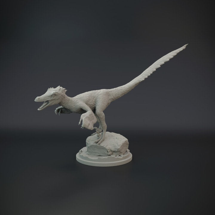 Velociraptor Mongolianensis Scare- UNPAINTED - Dino and Dog Miniatures