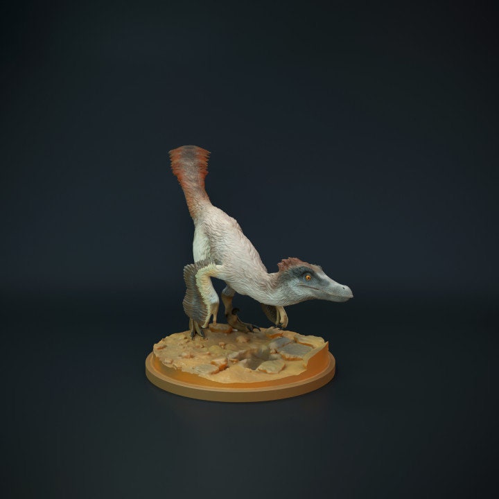 Velociraptor Mongolianensis Sniffing- UNPAINTED - Dino and Dog Miniatures