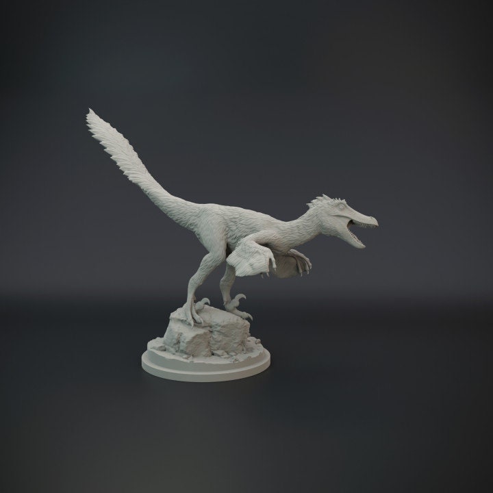 Velociraptor Mongolianensis Scare- UNPAINTED - Dino and Dog Miniatures