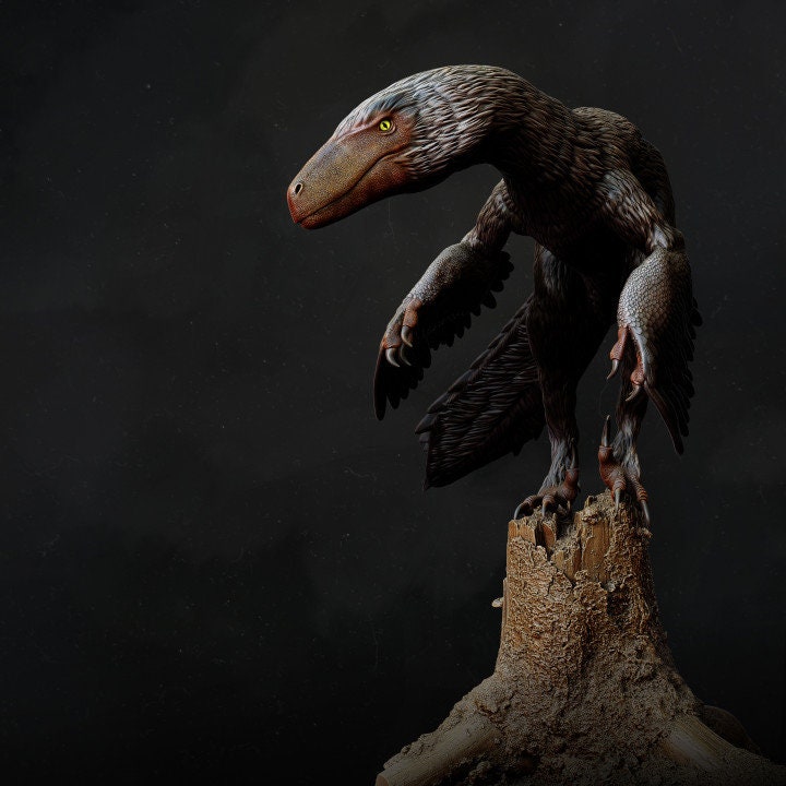 Dakotaraptor Standing - UNPAINTED - Dino and Dog Miniatures