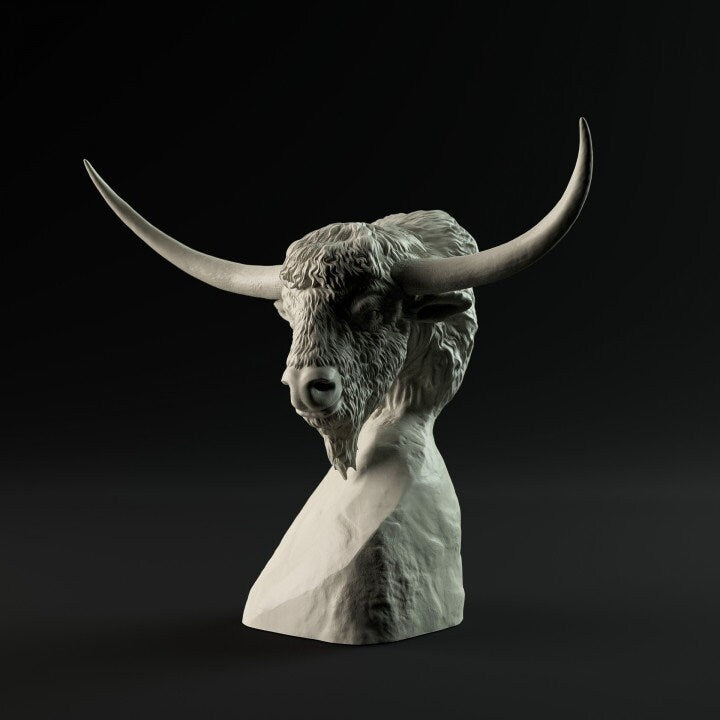 Bison Latifrons Bust - Dino and Dog Miniatures