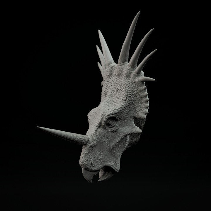 Styracosaurus Bust - Dino and Dog Miniatures