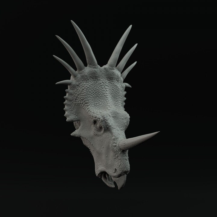 Styracosaurus Bust - Dino and Dog Miniatures