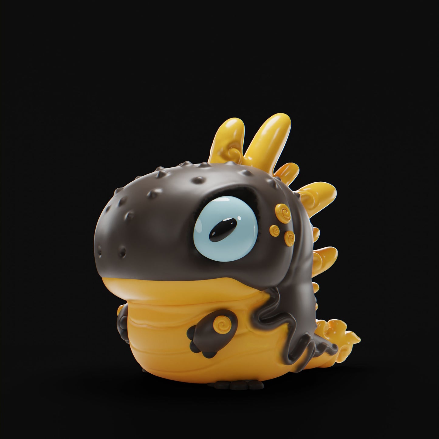 Hanzakii (Salamander) - UNPAINTED - Grumpii Art Toy