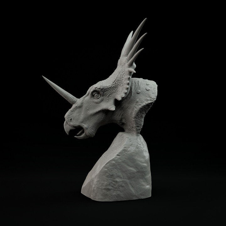 Styracosaurus Bust - Dino and Dog Miniatures