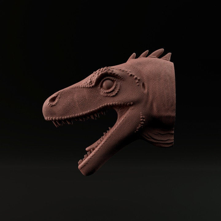 Herrerasaurus Bust or Wall Mount - Dino and Dog Miniatures