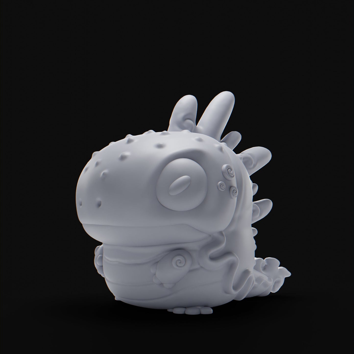 Hanzakii (Salamander) - UNPAINTED - Grumpii Art Toy