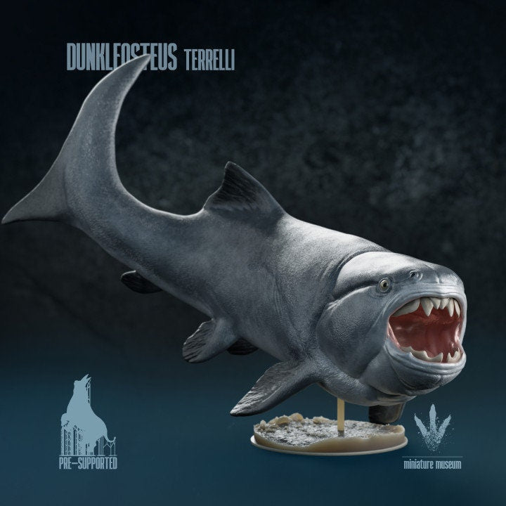 Dunkleosteus terrelli - UNPAINTED 3D resin print/figure - Miniature Museum