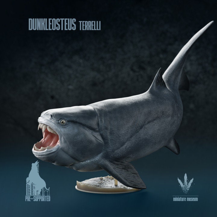Dunkleosteus terrelli - UNPAINTED 3D resin print/figure - Miniature Museum