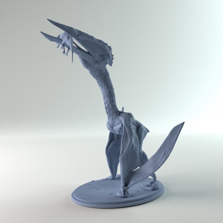 Hatzegopteryx Eating - UNPAINTED - Dino and Dog Miniatures