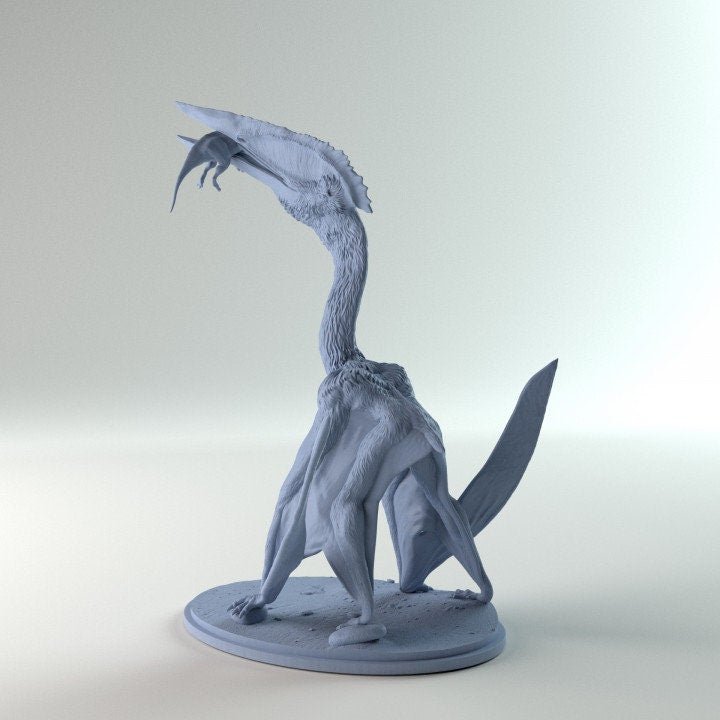 Hatzegopteryx Eating - UNPAINTED - Dino and Dog Miniatures