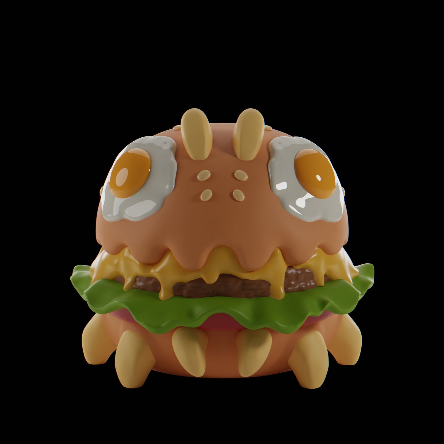 Burgii - UNPAINTED - Grumpii Art Toy
