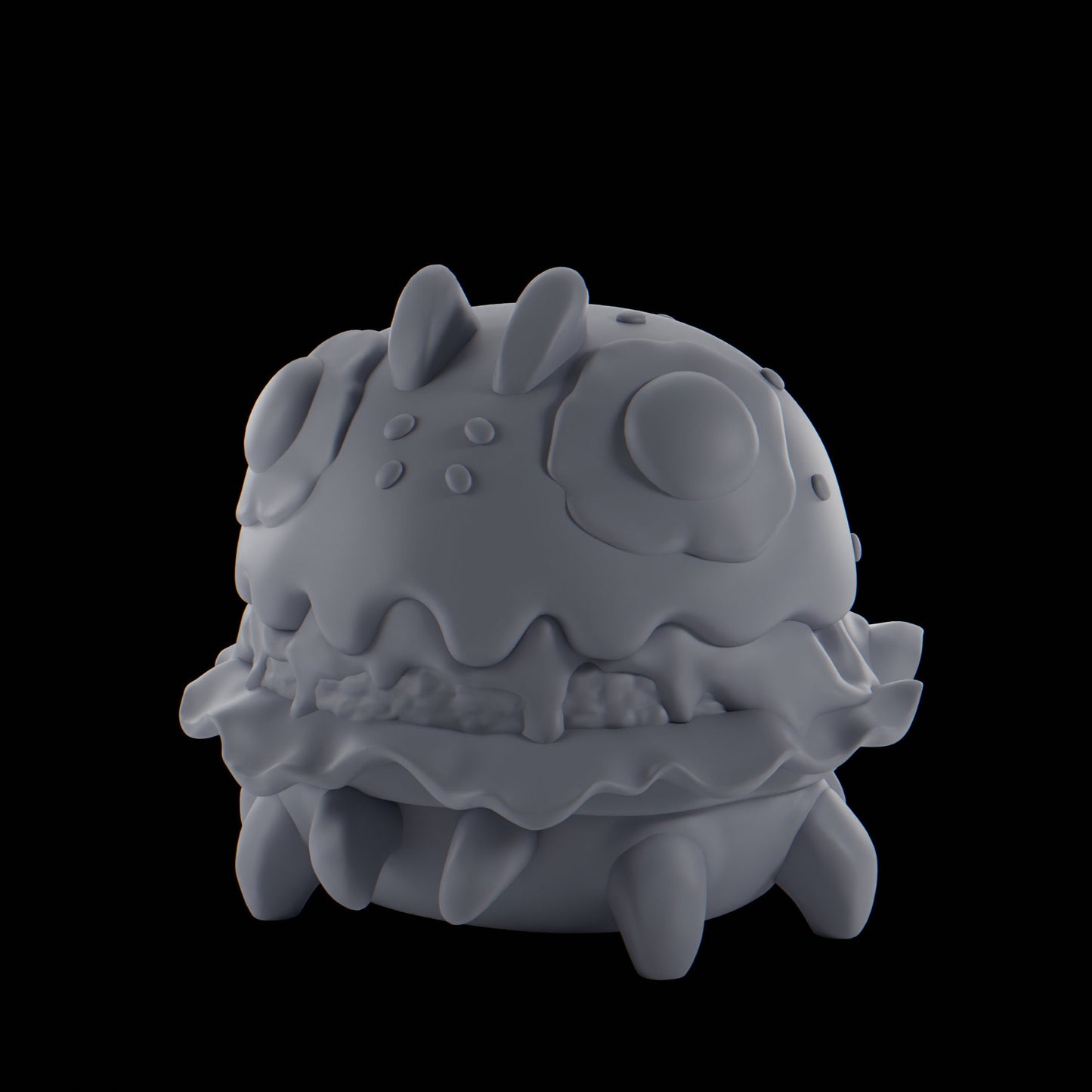 Burgii - UNPAINTED - Grumpii Art Toy